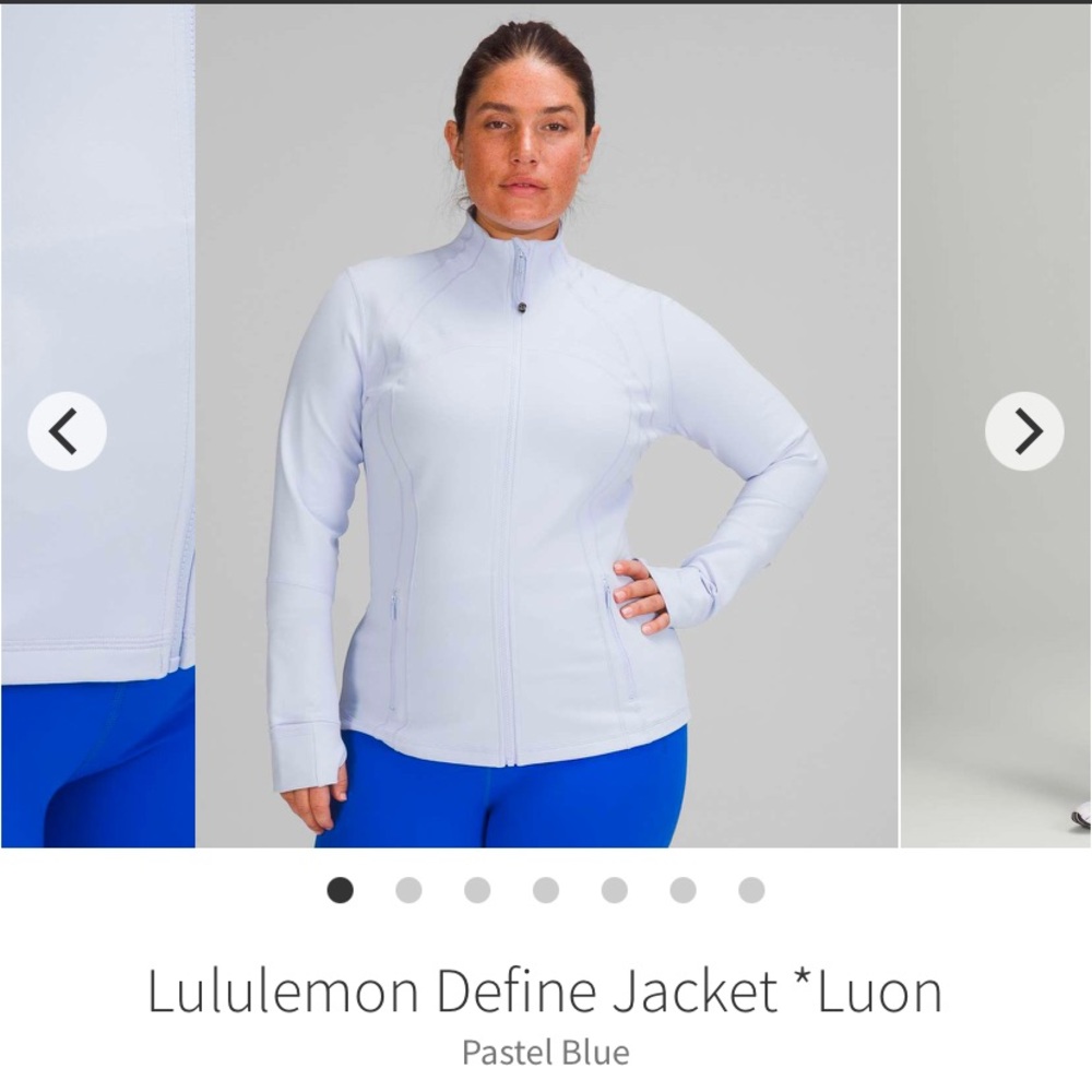 EUC "Pastel Blue" Lululemon Define Jacket Size 4